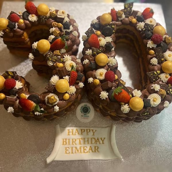 30th in numbers birthday cake galway