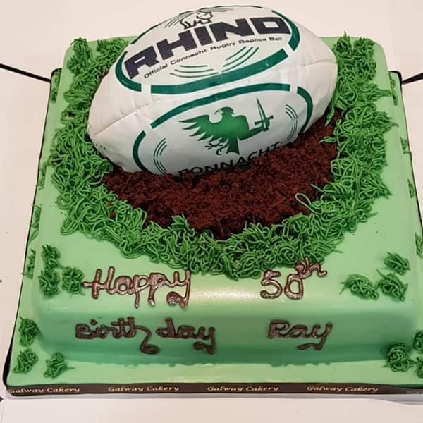 Rugby Theme birthday cake galway