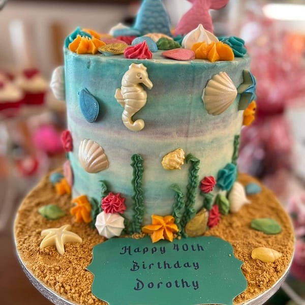 Mermaid themed birthday cake galway