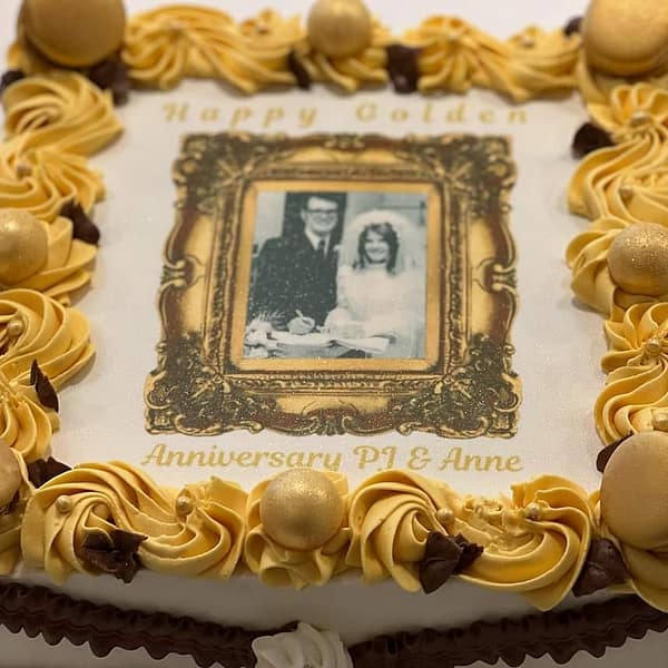 Golden Wedding Anniversary Cake Galway