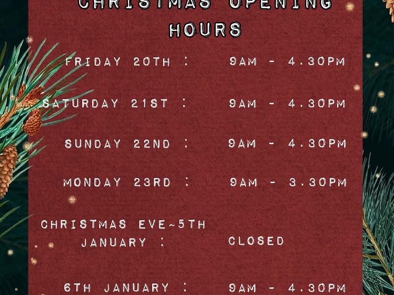 Galway Cakery Christmas 2024 opening hours